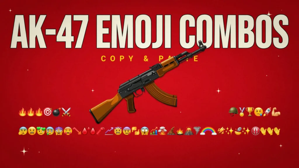 Best AK47 emoji combos copy & paste