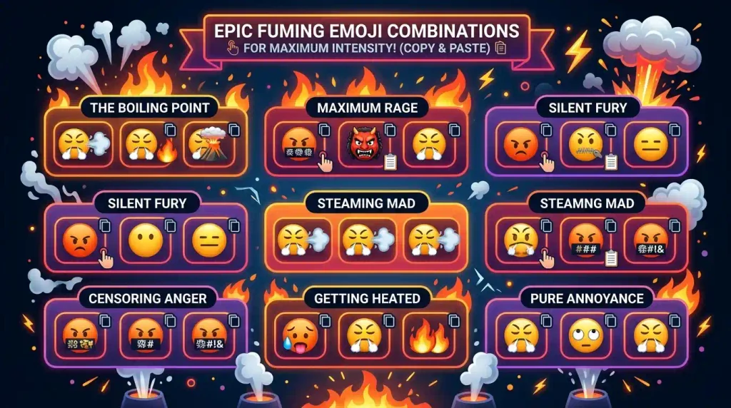 Best Fuming Emoji combos copy & paste