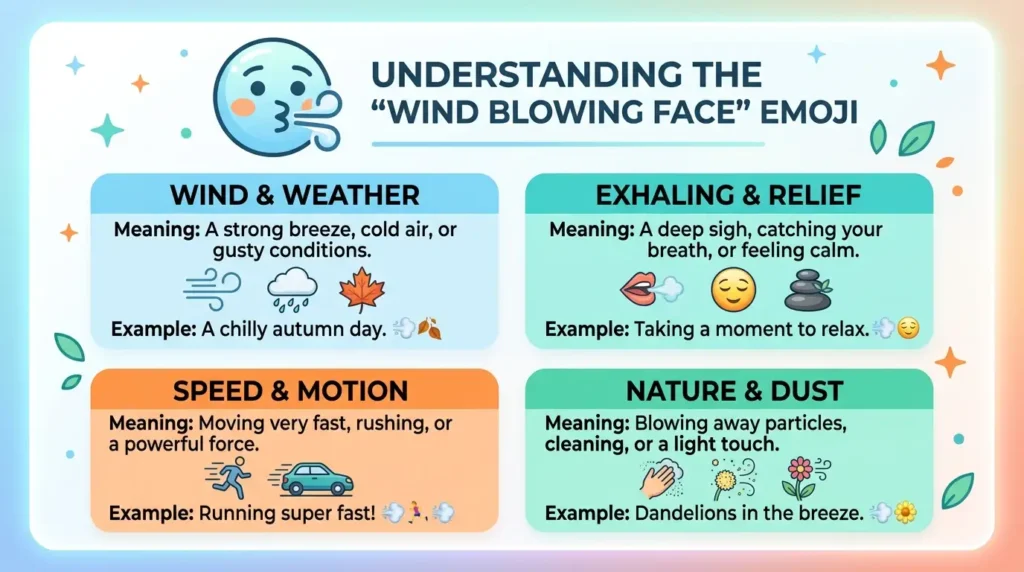 Blowing Out Emoji Meaning and Example