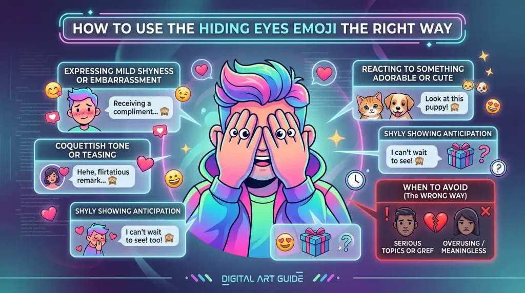 How to use Hiding Eyes Emoji the right way