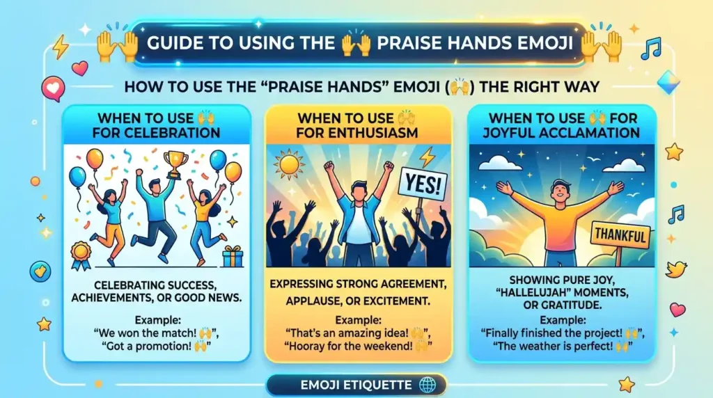 How to use Praise Hand Emoji the right way