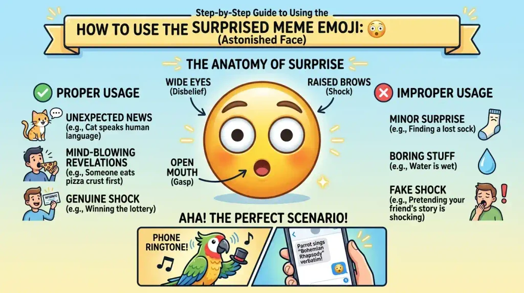 How to use surprised meme emoji the right way