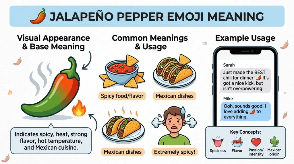 Jalapeño Emoji Meaning and Example