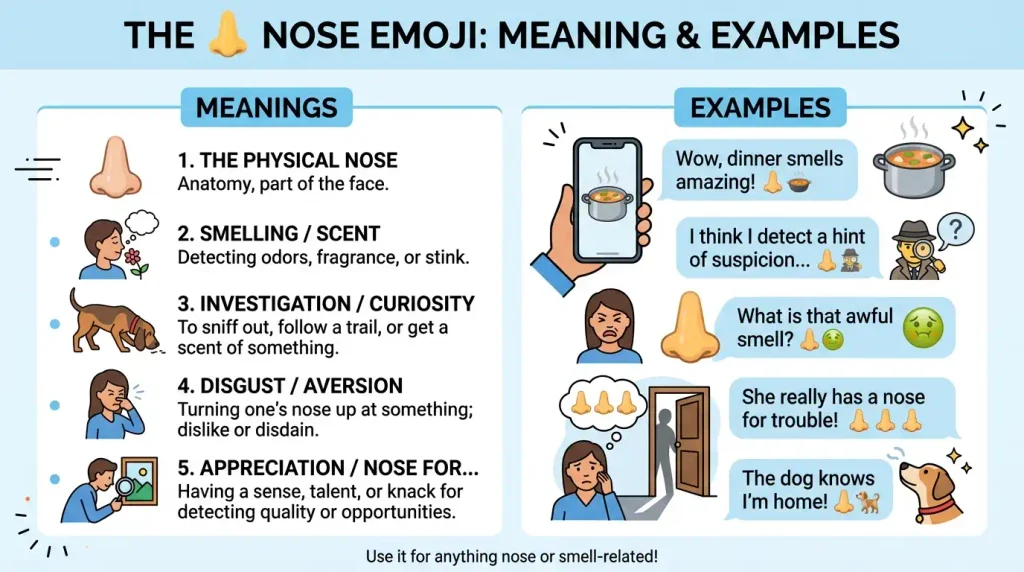 Nose Emoji Meaning and Example