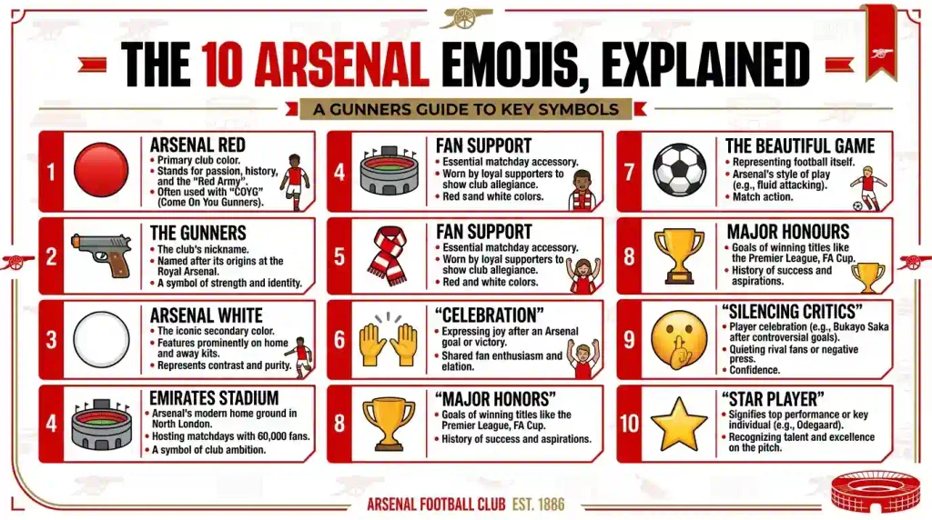 The 10 Arsenal Emojis, Explained
