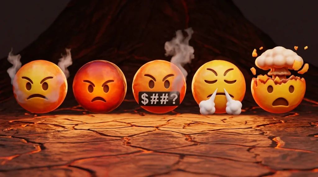 The Fuming Emoji Family Full Meanings