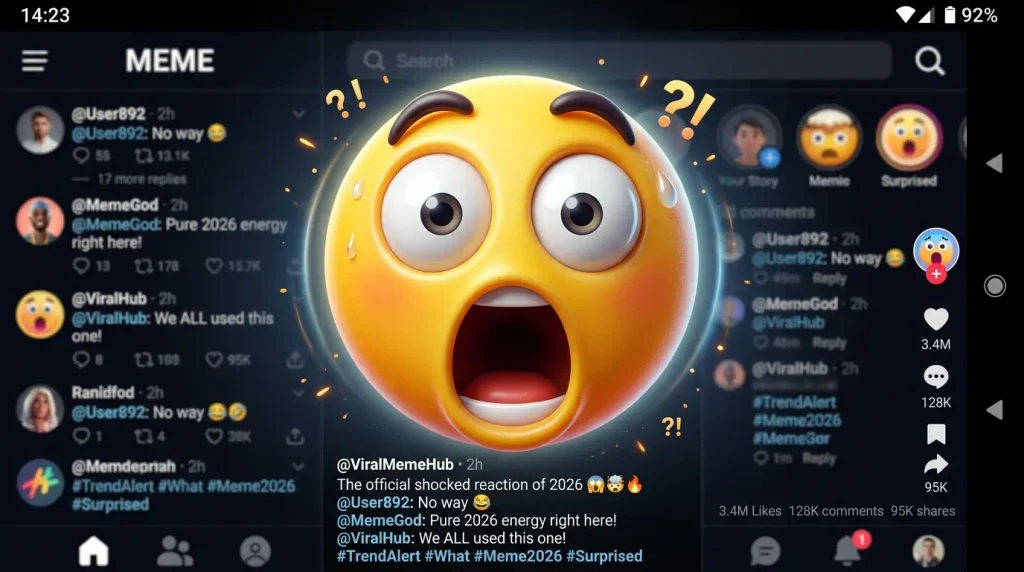 Trending surprised meme emoji in 2026