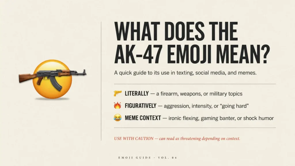 What do AK47 emoji mean