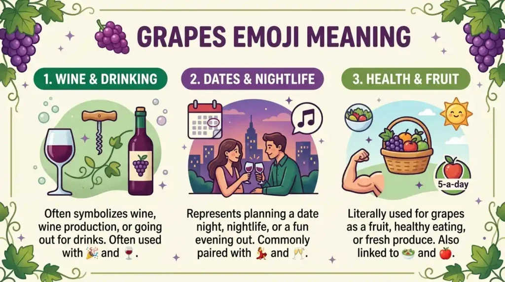 What do Grapes Emoji Meaning?