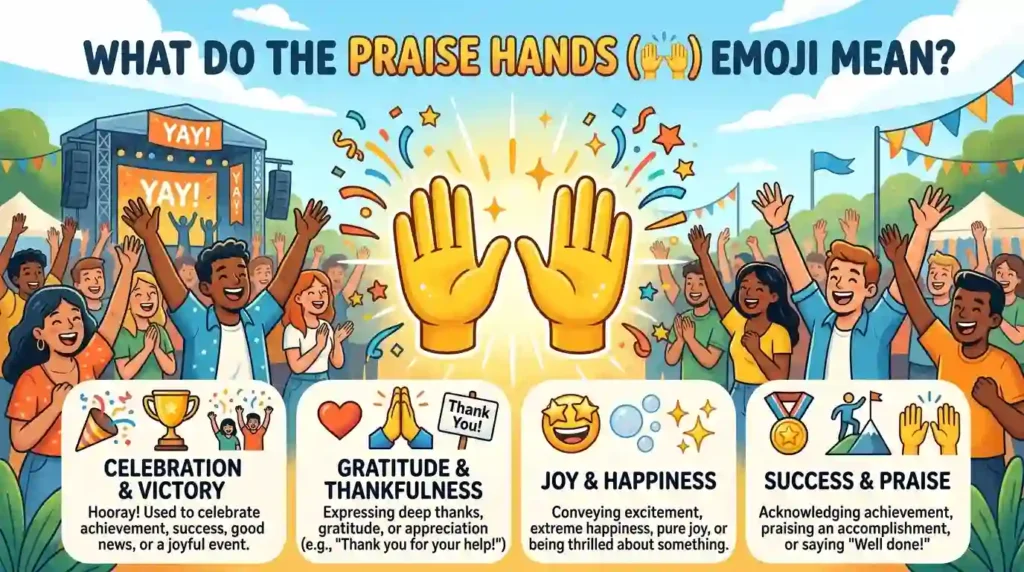 What do Praise Hand Emoji mean