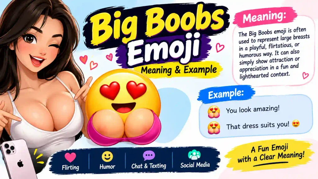 Big Boobs Emoji Meaning & Example