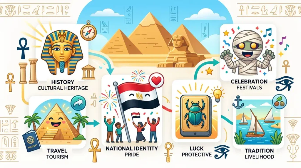 What do Egyptian emoji mean