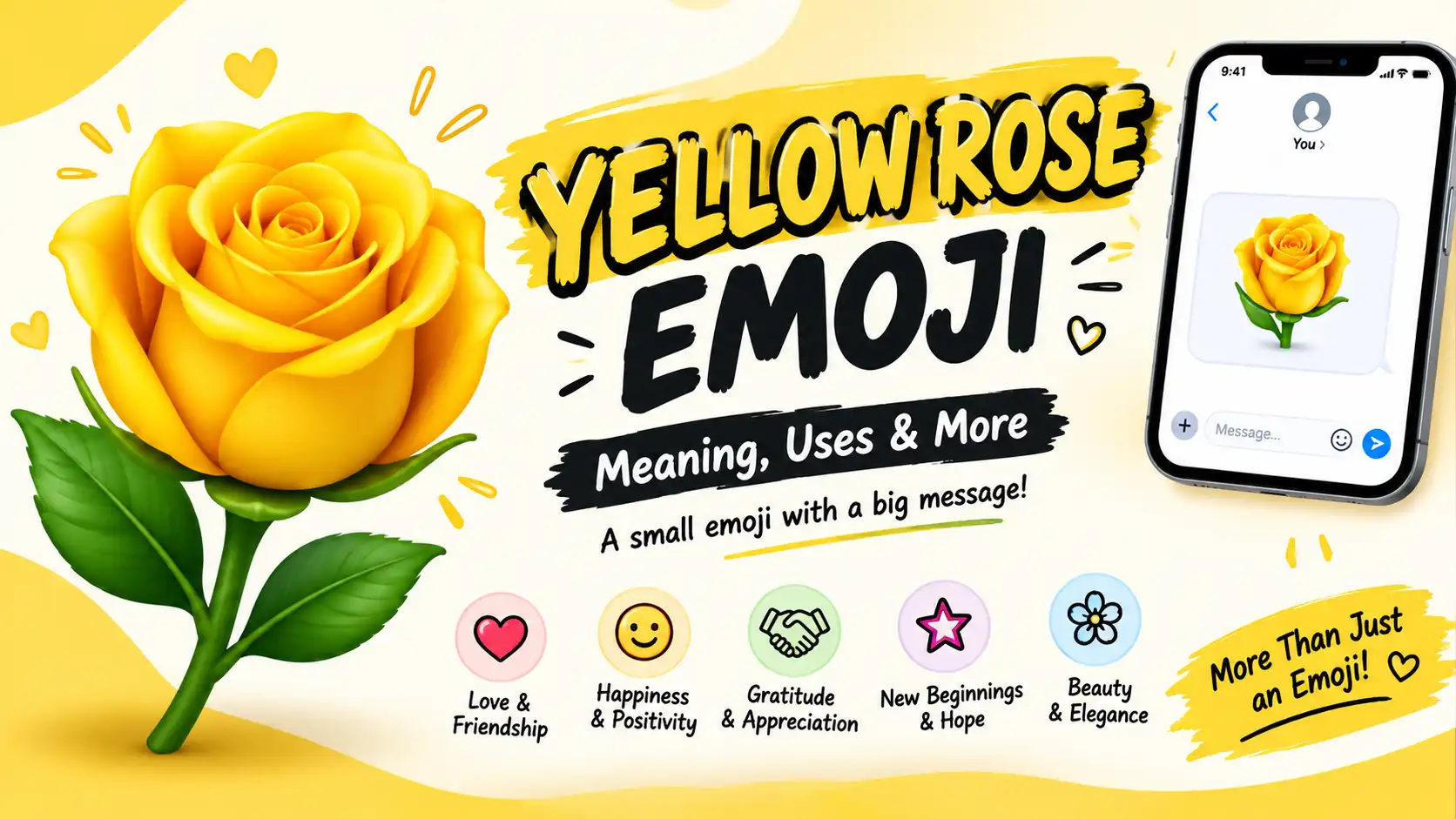 Yellow Rose Emoji